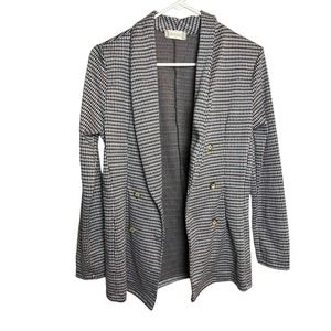 Altar'd State Jacket Blazer Brown Houndstooth Academia Professor Women XS